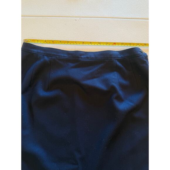 Vintage Pendleton 100% Wool Skirt Navy Blue Classic Pencil Sz 16 Made in USA - Picture 4 of 5